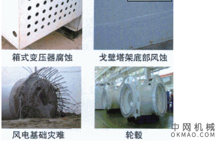 风电装备腐蚀环境分析与涂料防护（下），介绍了世界与中国风电的发展现状，以及我国风电装备制造业的情况 中国机械网,okmao.com