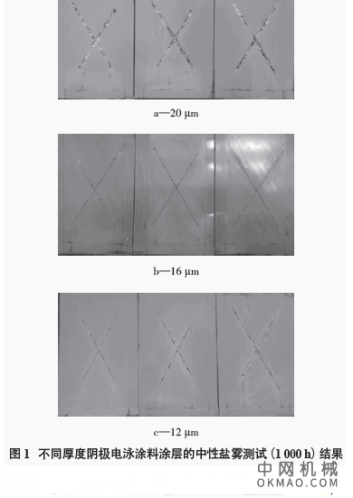 车用高性能阴极电泳涂料，通过耐蚀性、泳透力、多涂层配套等多项测试 中国机械网,okmao.com