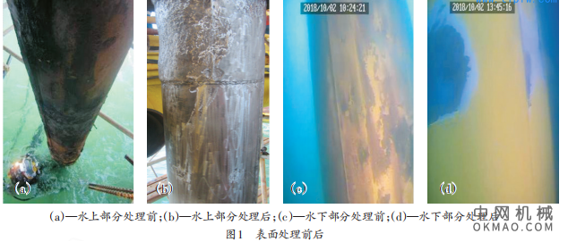 石油平台海管立管腐蚀修复，介绍了海管潮差区和飞溅区立管部分目前现有的几种传统腐蚀修复方法和水下高分子材料修复法 中国机械网,okmao.com
