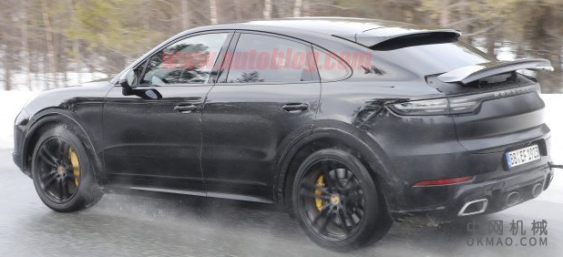 可能是保时捷Cayenne Coupe GT的谍照，还有排气管夹 中国机械网,okmao.com