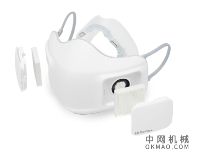 LG电子（LG Electronics）日前研发出一款创新电子口罩：能打电话、能联网、自带电风扇 口罩还可以这样操作？ 中国机械网,okmao.com