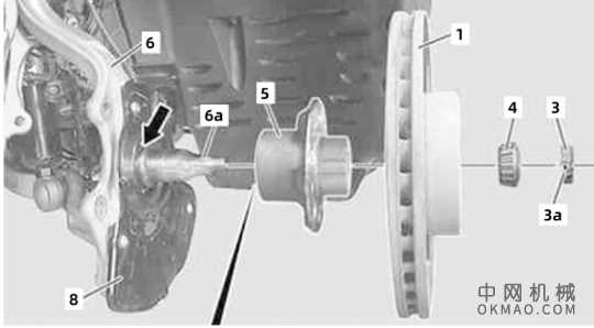 北京奔驰E级-W212前轮轴承安装注意事项 中国机械网,okmao.com