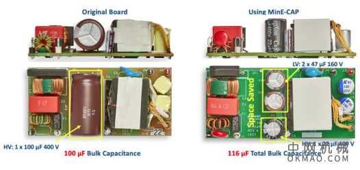 微型IC最大限度地减少了电解电容器，从而将电源体积减少了多达40％ 中国机械网,okmao.com