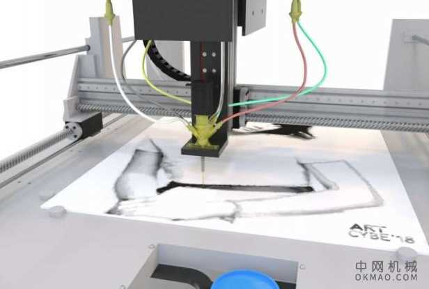 一种用于艺术灰度绘画的新型机器人 中国机械网,okmao.com