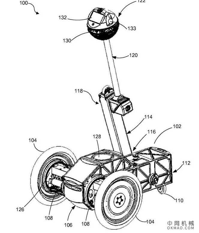 专利是关于从三轮模式过渡到两轮模式的机器人 中国机械网,okmao.com
