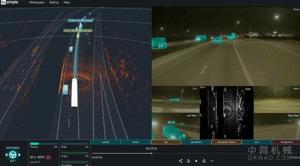 今年无人驾驶卡车将无人上路：初创公司TuSimple正在部署牵引式拖车，以推动他们从取货到交付 中国机械网,okmao.com